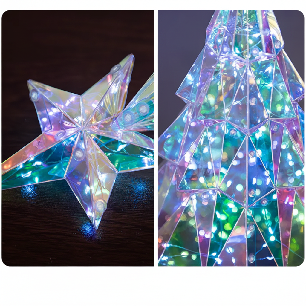 CrystalGlow – Juhlava ja tunnelmallinen – Koristeellinen LED-joulukuusi