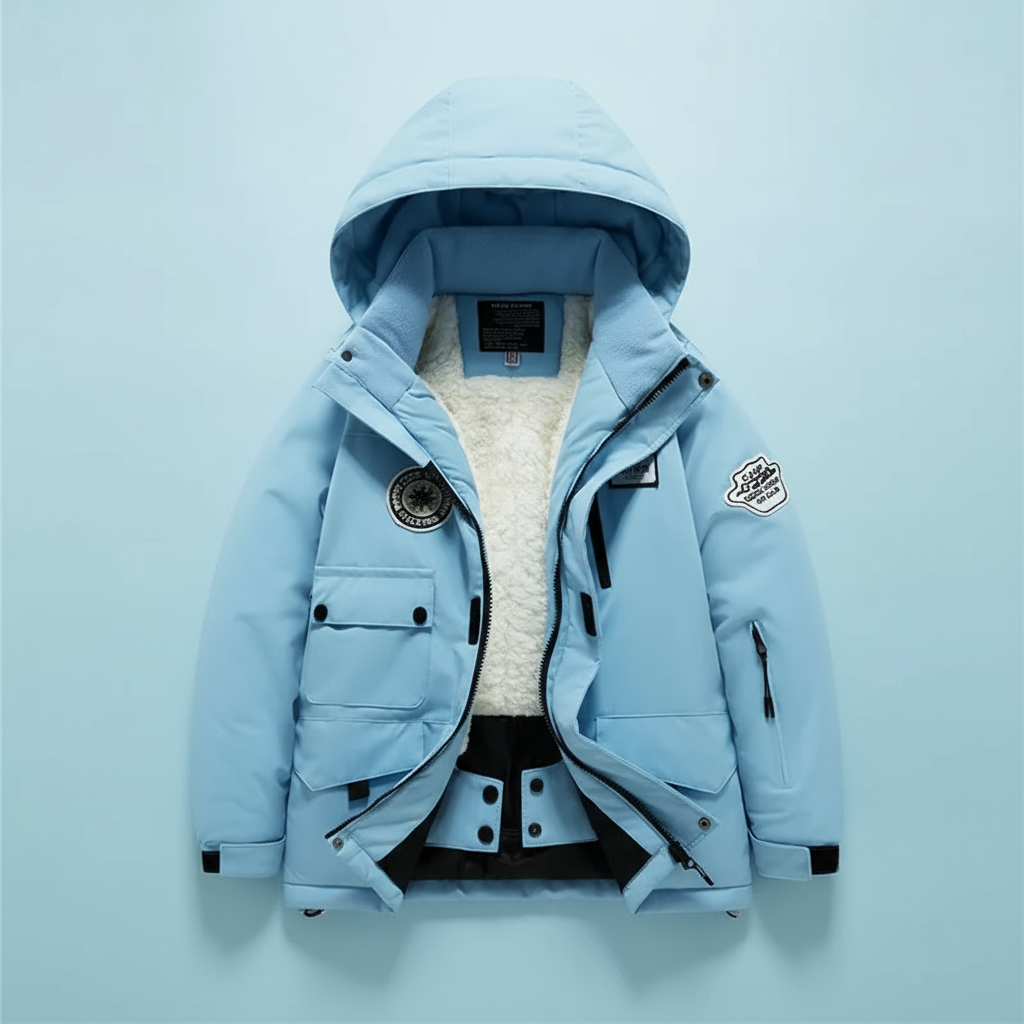 GlacierFit – Hengittävä ja suojaava vedenpitävä – hiihtopuku fleecevuorilla