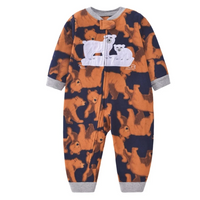 Thumbnail for WarmBuddy – Söpö ja pehmeä – fleece-vauvan haalari, jossa on sarjakuvakuvio