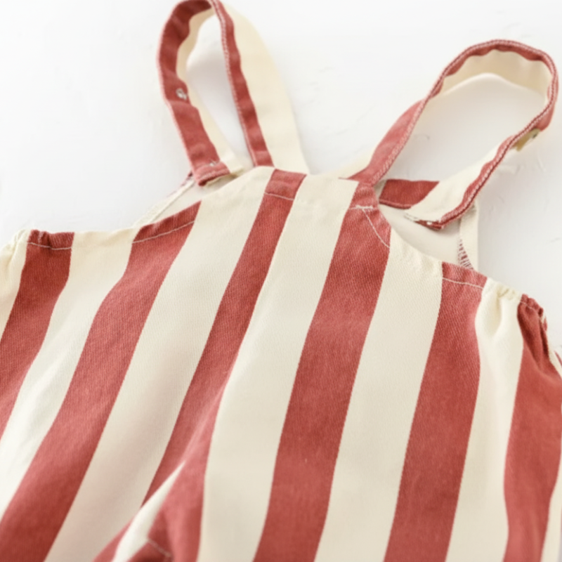 Striped Overall Romper – Pehmeä ja mukava – Lasten haalari