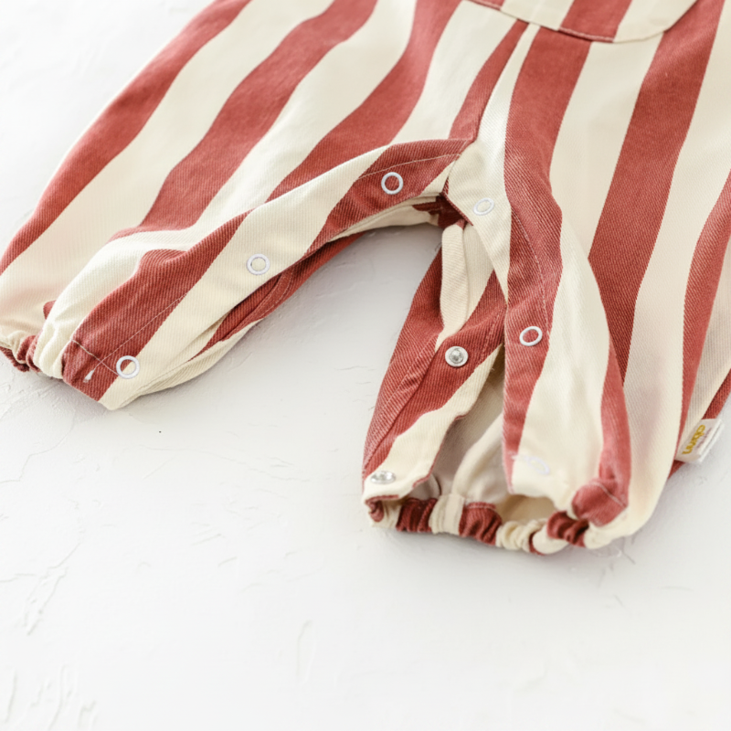 Striped Overall Romper – Pehmeä ja mukava – Lasten haalari