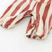 Thumbnail for Striped Overall Romper – Pehmeä ja mukava – Lasten haalari