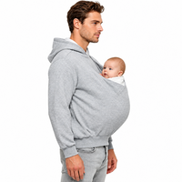 Thumbnail for CuddleDad – Mukava ja käytännöllinen – miesten huppari, jossa on vauvan kantokotelo