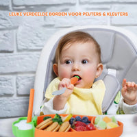 Thumbnail for MiniMeal – Turvallinen ja luistamaton – silikoninen pikkulasten lautasetti ja ruokailuvälineet