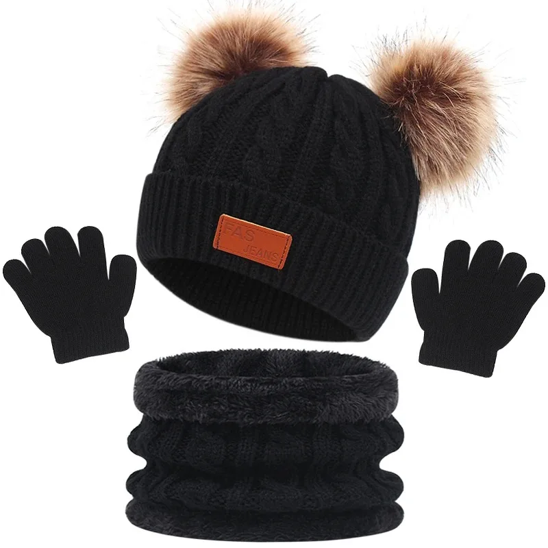 CozyPom –Lämmin & Pehmeä - Talvisetti, jossa on pipo, huivi ja hanskat