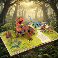 Thumbnail for JurassicKids – Jännittävä ja opettavainen – 3D-dinosaurusten tietosanakirja, pop-up-kirja