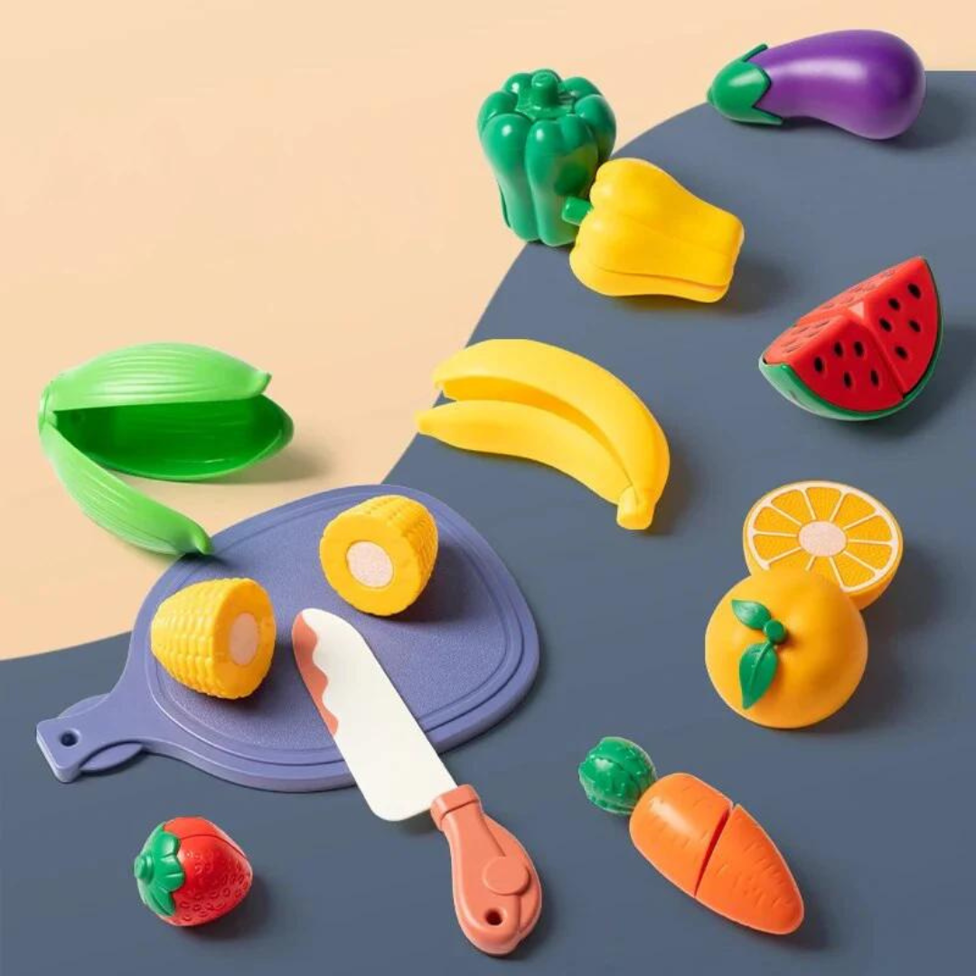 Fruitigo – Oppiminen ja leikki – Montessori-hedelmäleikkisetti
