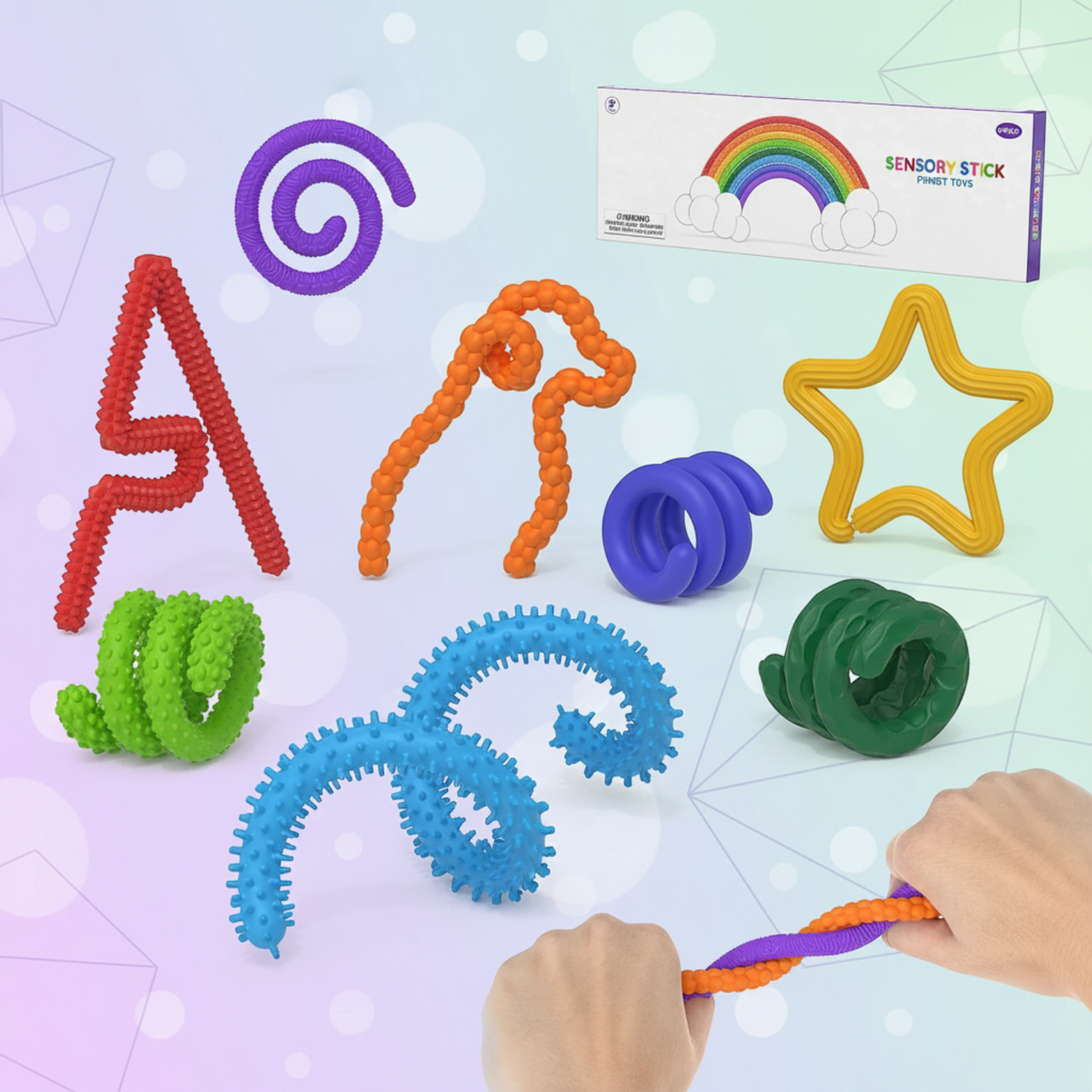 SensoryFlex – Rauhoittavat ja interaktiiviset – aistilliset fidget-tikkuja