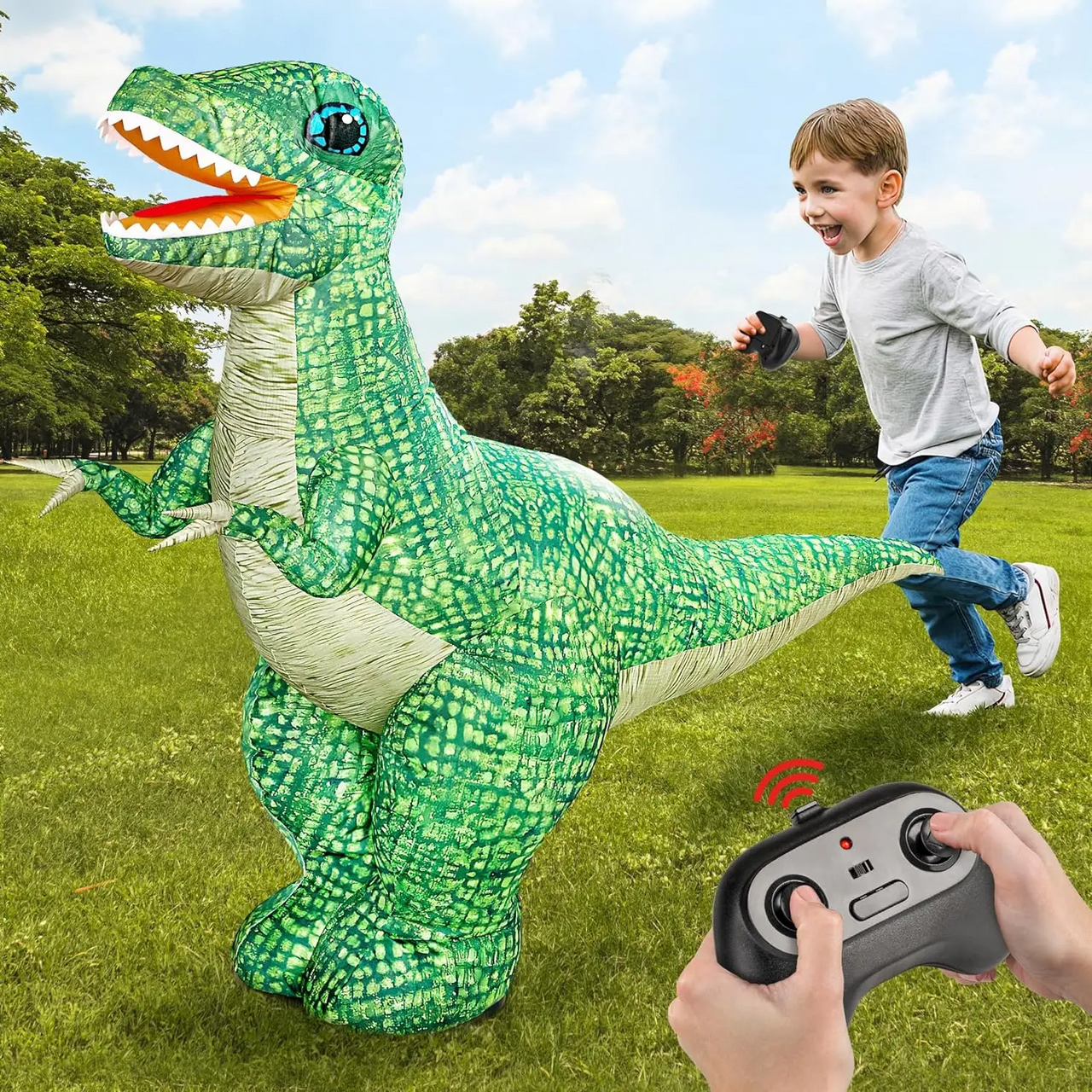 MegaDino – Seikkailullinen ja interaktiivinen – Ilmatäytteinen kauko-ohjattava dinosaurus