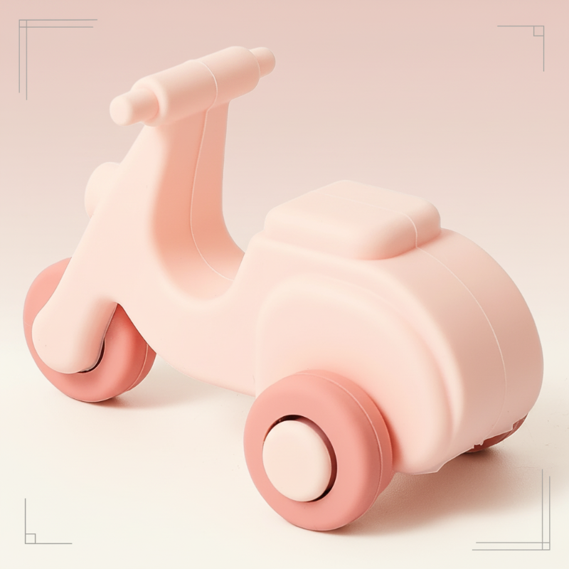 Montessori Silicone Toy Car – Turvallinen ja purulelu – silikoninen puruleluajoneuvo
