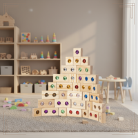Thumbnail for Rainbow Gem Stacking Blocks – Luova ja opettavainen – Puinen pinoamispalikkasarja