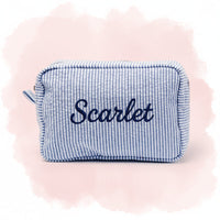 Thumbnail for Striped Name Pouch – Henkilökohtainen ja tyylikäs – meikkipussi