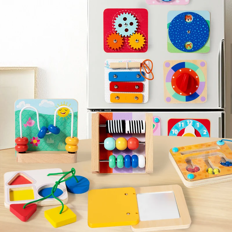TinySkills – Luova & opettavainen – Montessori-magneettinen Busy Board -leikkitaulu