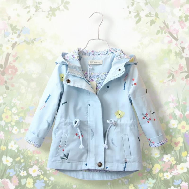 Girls Windbreaker Jacket – Kevyt ja tyylikäs – Lasten takki