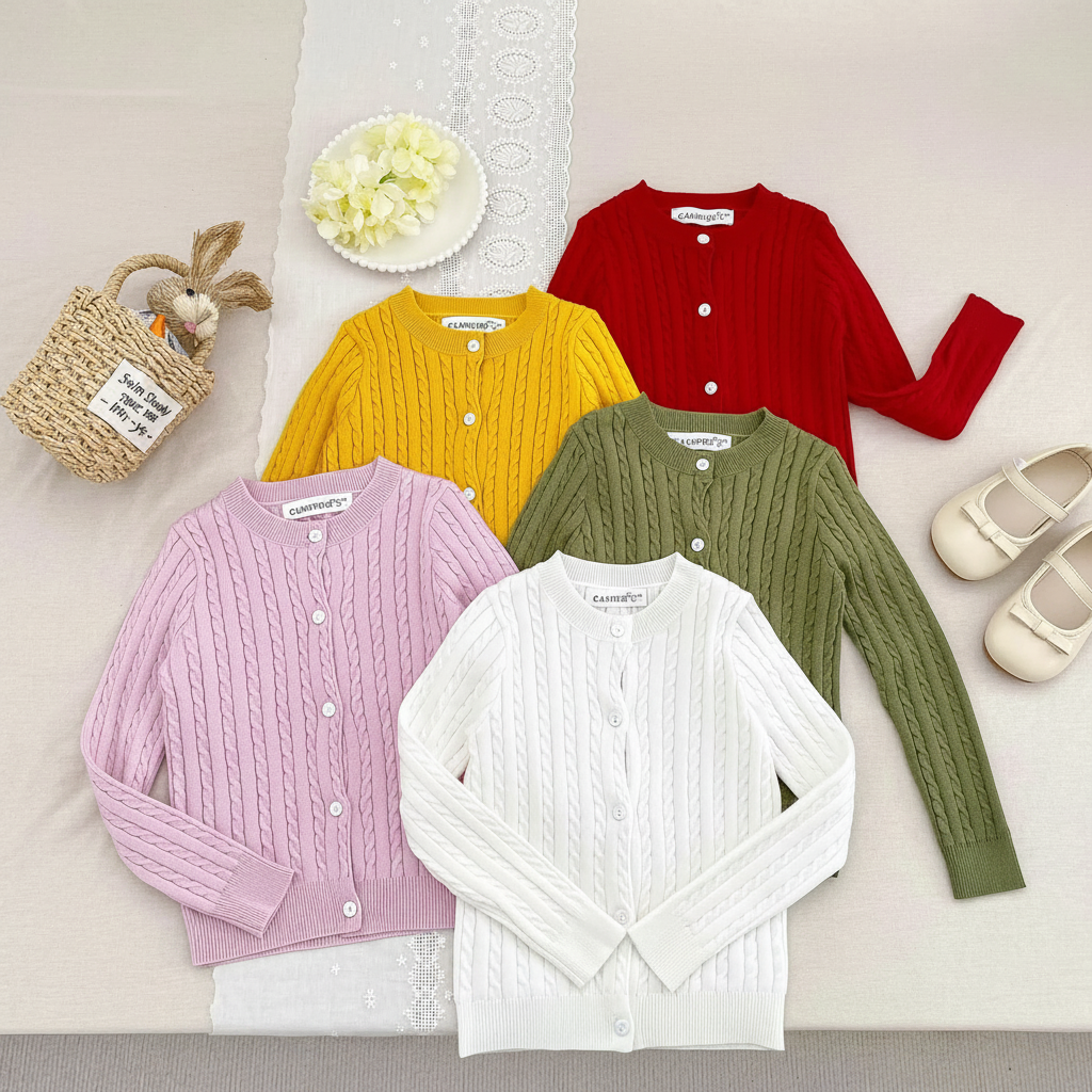 CozyBelle – Elegantti ja lämmin – neulottu neuletakki, jossa on napit