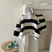 Thumbnail for LittleStyle – Pehmeä ja mukava – raidallinen puuvillainen Comfy-setti