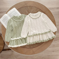 Thumbnail for MiniBelle – Tyylikäs ja pehmeä – Neulottu vauvanmekko, jossa on röyhelökoriste