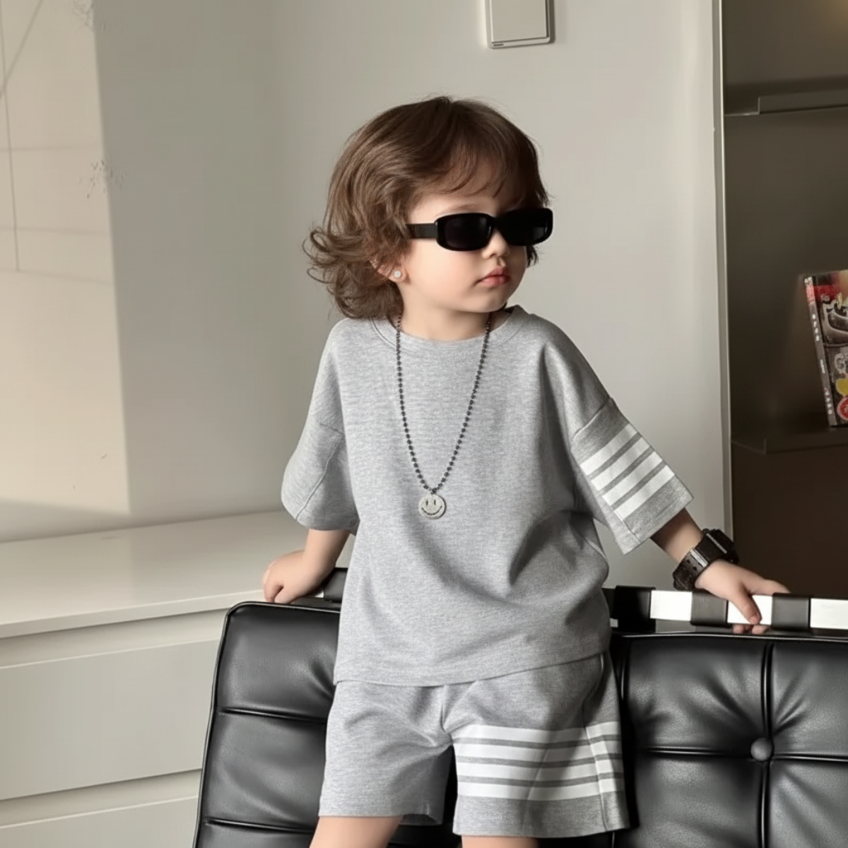 MiniSport – Urheilu ja vapaa-aika – 2-osainen setti, jossa on shortsit ja T-paita