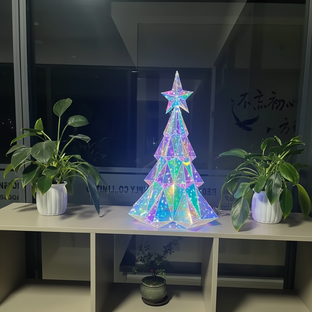 CrystalGlow – Juhlava ja tunnelmallinen – Koristeellinen LED-joulukuusi