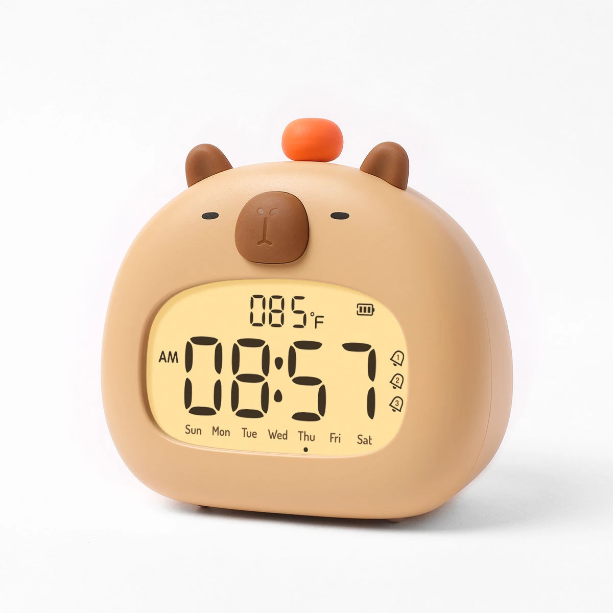 CappyClock – Söpö ja monikäyttöinen – digitaalinen lasten herätyskello, jossa on yövalo