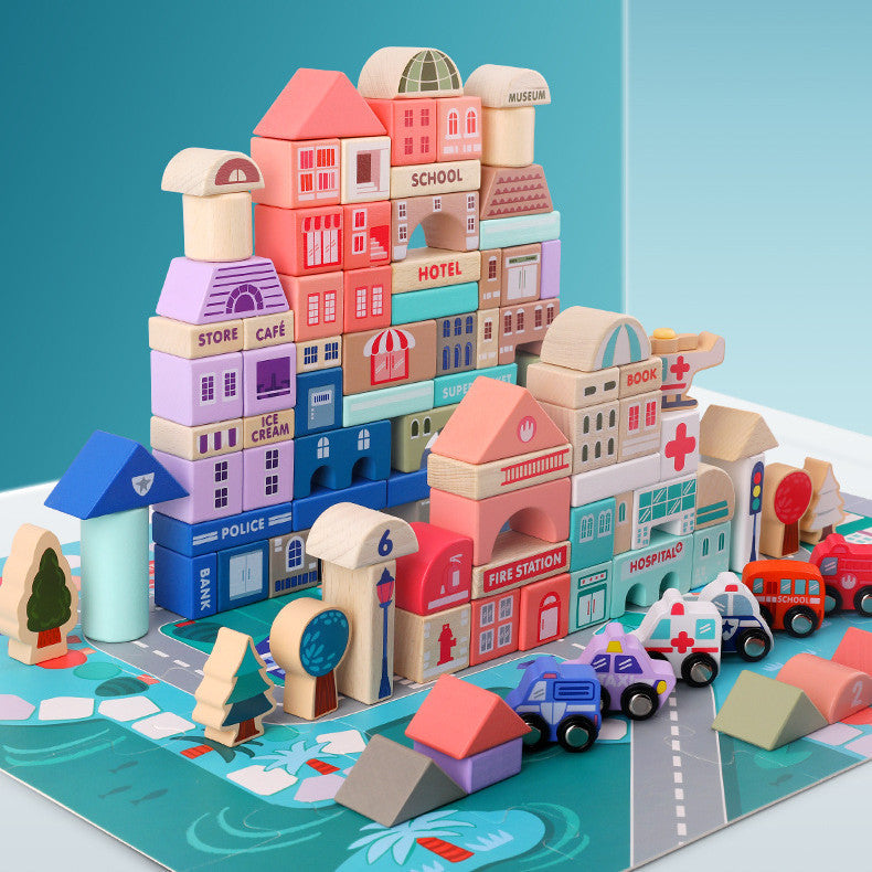 BuildJoy – Koulutus ja hauskuus – Puinen rakennuspalikkasarja kaupungissa