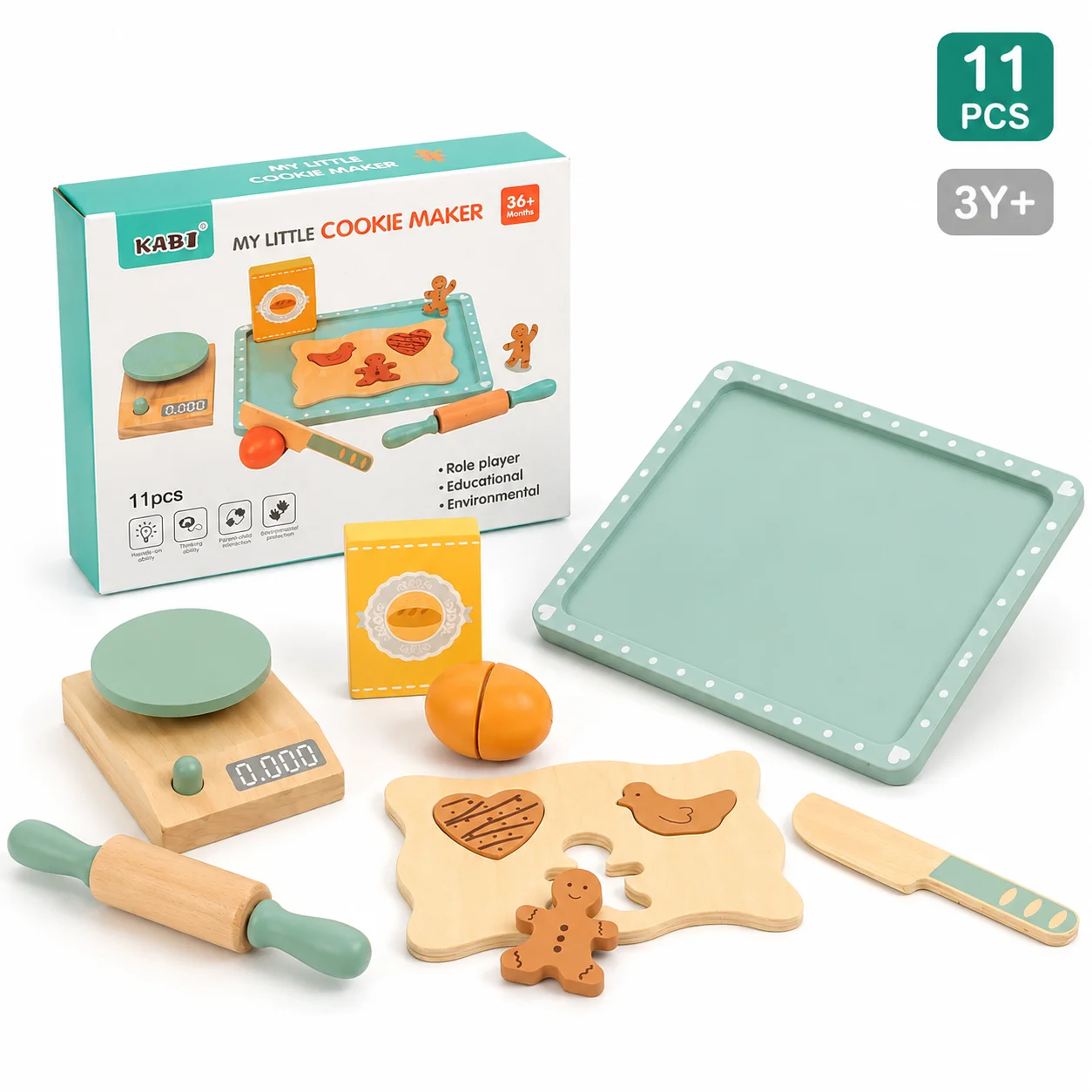 BakeBuddy – Luova & opettavainen – Puinen leivontasetti