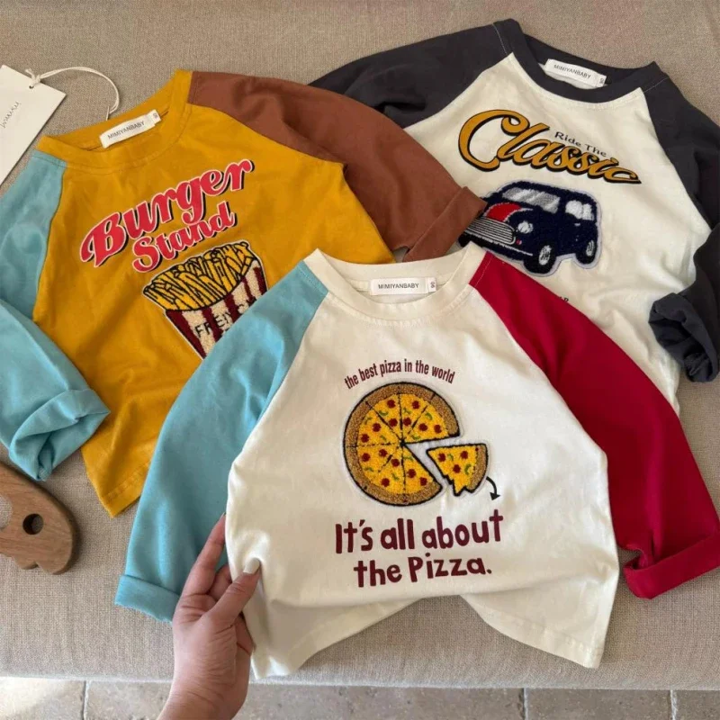 LittleRetro – Tyylikäs ja trendikäs – lasten pitkähihainen paita graafisella painatuksella