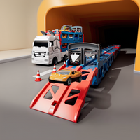 Thumbnail for CarHauler – Leikkisä ja seikkailullinen – Autokuljetusauto-leikkisetti kilpa-autoilla