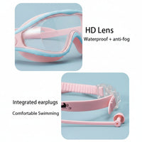 Thumbnail for AquaVision – Säädettävä huurtumisenesto- ja UV-suojaus – Silikoniset uimalasit, joissa on korvatulpat