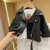 Thumbnail for Girls Leather Jacket – Kestävä ja tyylikäs – Nahkainen lasten takki