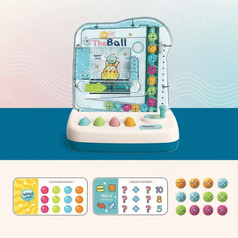 Montessori Math Track Game – Oppiminen ja logiikka – Pallorata-peli