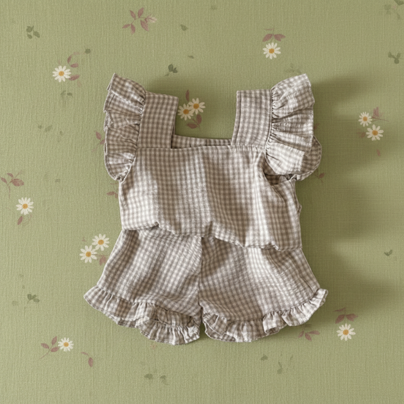 Girls Ruffle Tee – Kevyt ja suloinen – lasten vaatesetti