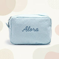 Thumbnail for Striped Name Pouch – Henkilökohtainen ja tyylikäs – meikkipussi