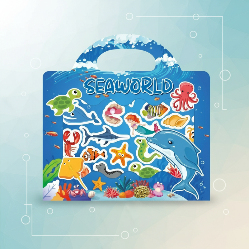 StickerFun – Värikäs & opettavainen - uudelleenkäytettävä tarrakirja