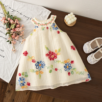 Thumbnail for MiniFlora – Kevyt ja viehättävä – Brodeerattu mekko pikkutytöille