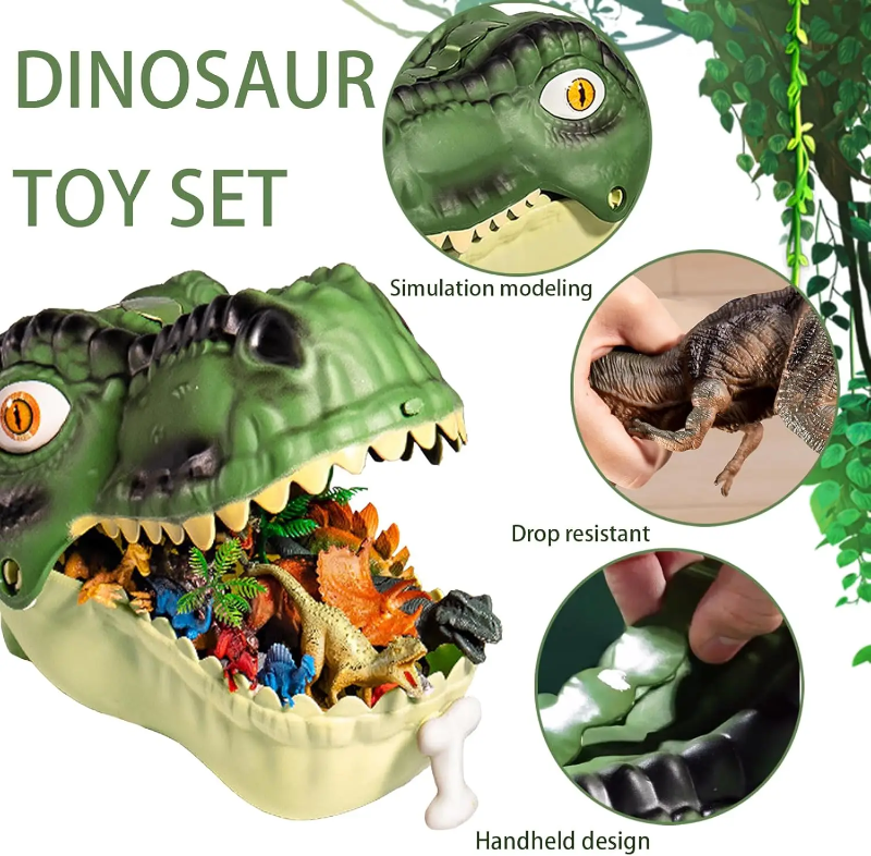 DinoWorld – Luova ja realistinen – Dino-pää-leikkisetti