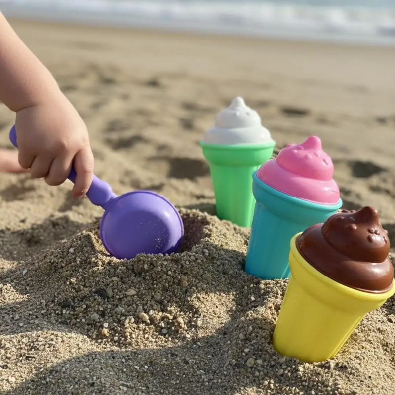 BeachFun – Hiekkahupia & Luovuutta – Ranta-jäätelökauha-leikkisetti