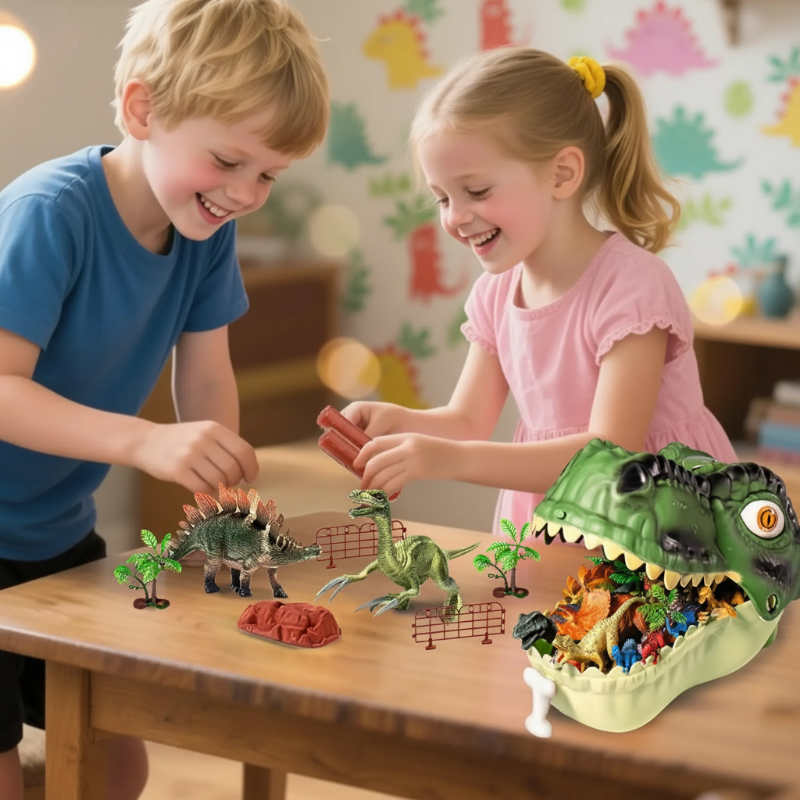 DinoWorld – Luova ja realistinen – Dino-pää-leikkisetti