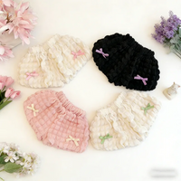 Thumbnail for LovelyBloom – Pehmeät ja suloiset – Lasten housut, joissa on röyhelöitä ja rusetti