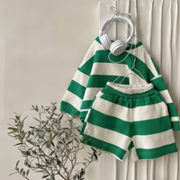 Thumbnail for LittleStyle – Pehmeä ja mukava – raidallinen puuvillainen Comfy-setti