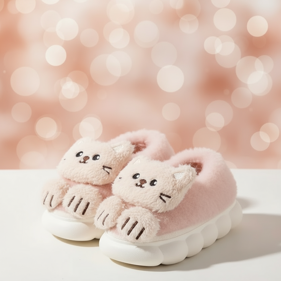 SnuggleKitty – Lämpöä ja turvallisuutta – Lasten kissatossut