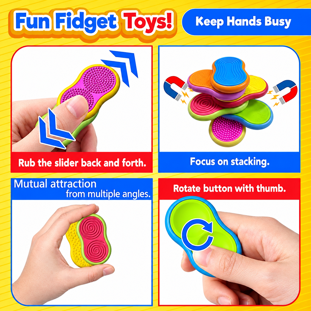 SensorySlide – Rauhoittava ja vuorovaikutteinen – magneettinen fidget-lelu
