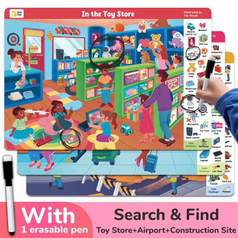Search and Find Game – Oppiminen ja leikki – Aktiviteettikirja