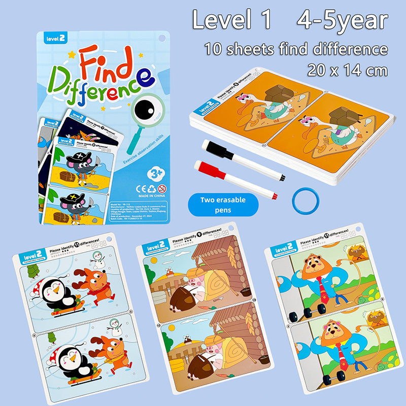 Spot the Difference Game – Keskittymiskyky ja oppiminen – Korttipeli