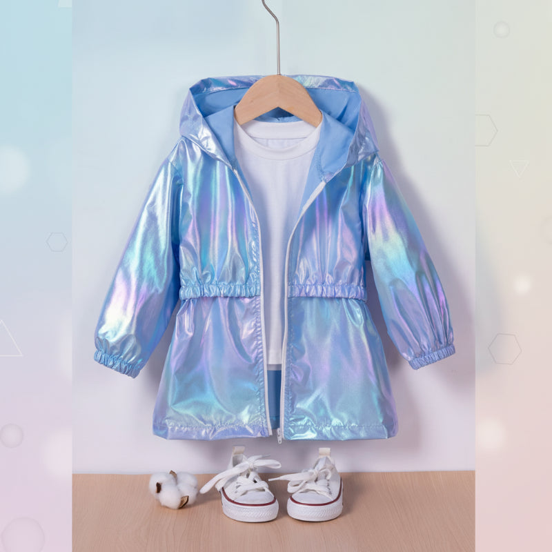 LumiBreeze – Kiiltävä ja kevyt – Lasten sadetakki hupulla