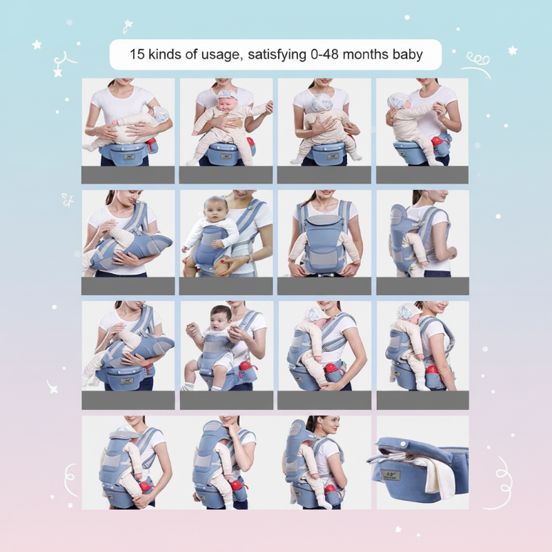 CozyCarry – Kätevä ja säädettävä – 3-in-1-lasten kantoreppu