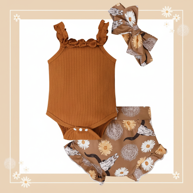 Baby Girl Summer Outfit – Söpö ja ilmava – vauvan vaatesetti
