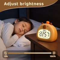 Thumbnail for CappyClock – Söpö ja monikäyttöinen – digitaalinen lasten herätyskello, jossa on yövalo