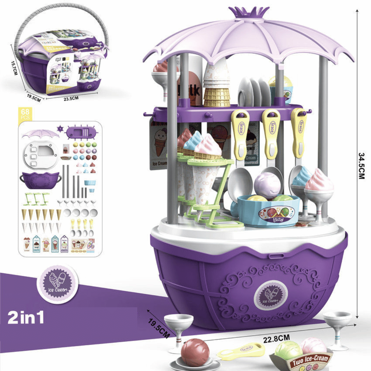 Candy Cart™ - Makeita leikkejä pyörillä - Lasten jäätelövaunu