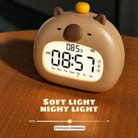 Thumbnail for CappyClock – Söpö ja monikäyttöinen – digitaalinen lasten herätyskello, jossa on yövalo